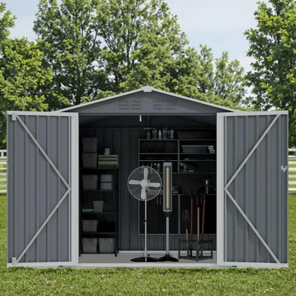 

Outdoor Storage Shed,Storage Shed Large Vents Heavy Duty Storage HouseGarden Tool Shed for BackyardPatio Law 6 x 4 FT Sheds