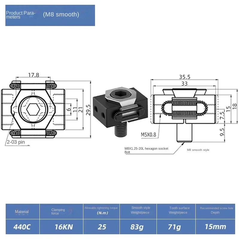 M6 M8 M10 M12 OK VISE CNC Multi-station Product Batchverwerking MINI OK Bankschroef Kleine klem Precisie modulaire bankschroef voor CNC-machine