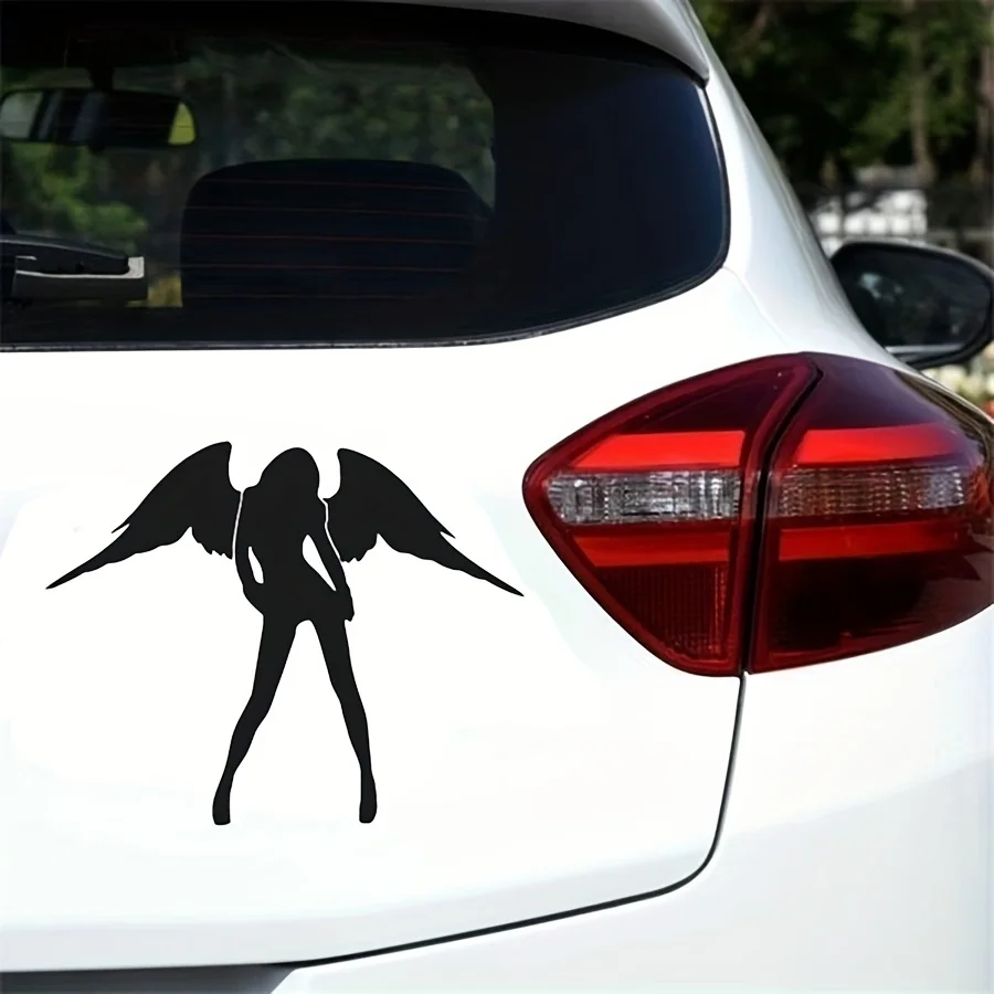 

1PC Fashionable "Angel Girl Silhouette" Sticker | Create Style Decal For Car Bumpers Journals Tablet Covers
