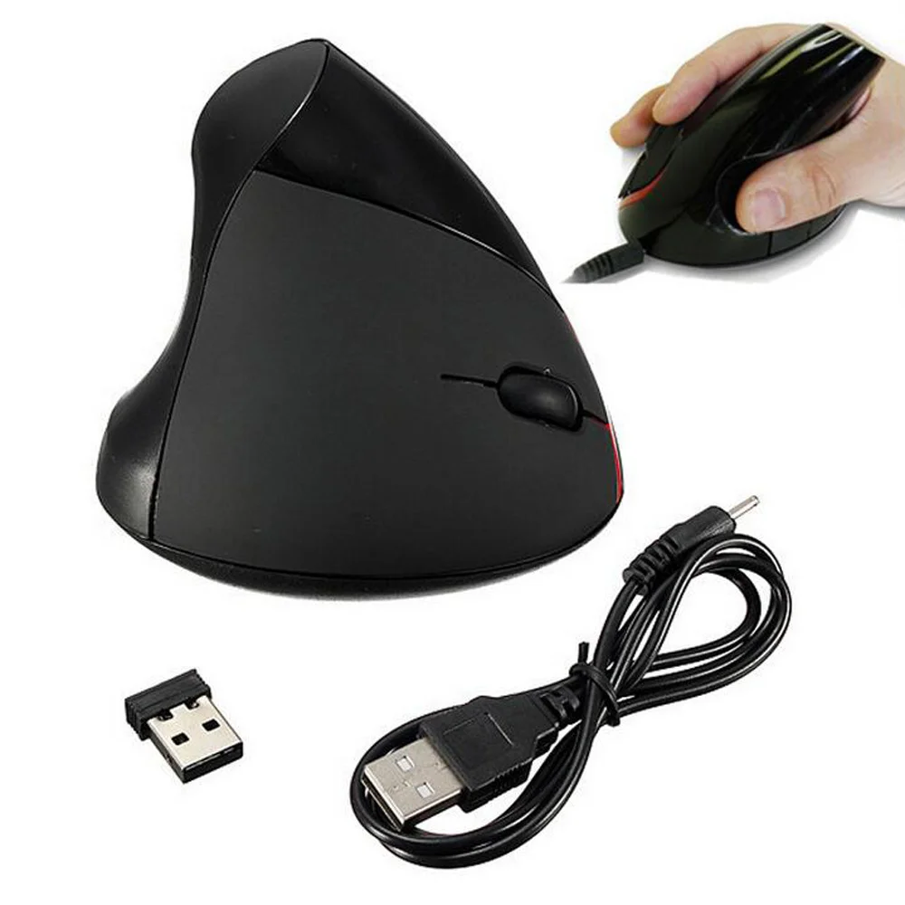 2.4G Draadloze Verticale Muis 1600Dpi Optische Ergonomische Muizen Oplaadbare Usb Computer Muis 5 Knoppen Gaming Mause Voor Laptop Pc