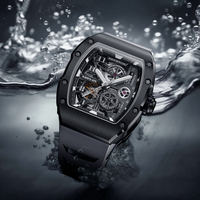 Custom Men's Watch Luxury Automatic Watches for Men High-end Hollow Rose gold Stainless Steel Mechanical Wrist Watch Reloj Clock