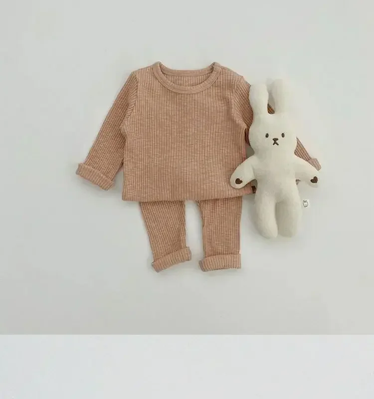Herbst Winter Brach Thermo-unterwäsche Anzug Baby Kleidung Sets Jungen Mädchen Pyjama Sets Baby Warme Nachtwäsche Kinder Kleidung – Detail 10