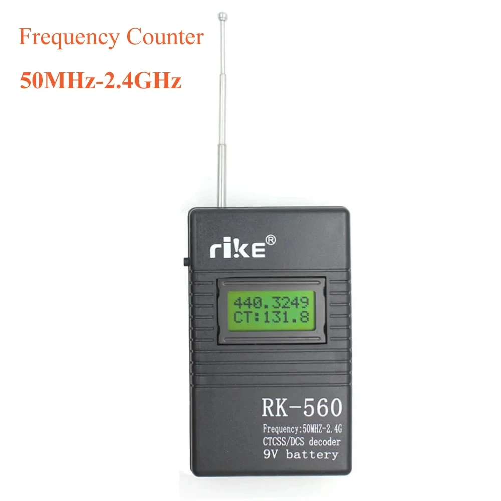 Contador de frequência RK-560 50MHz-2.4GHz Testador de frequência portátil RK560 DCS CTCSS Medidor de rádio