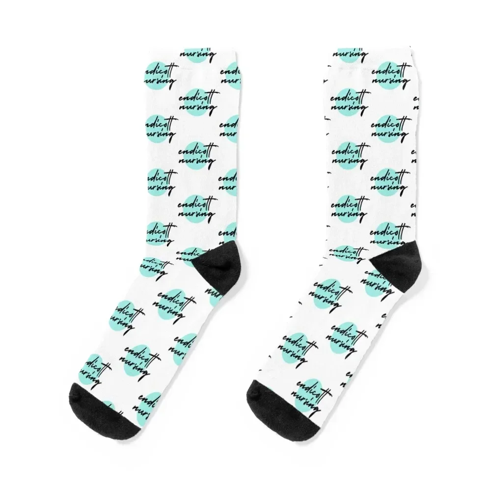 

Endicott College Nursing Blue Socks Crossfit anti slip football new in's with print Socks Female Men's