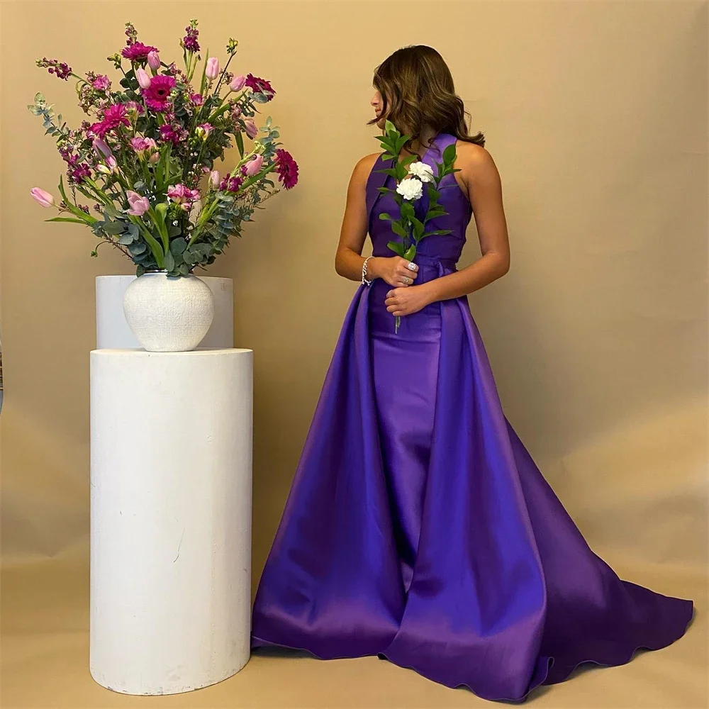 

Yipeisha Prom Dresses Fashion Elegant V Neck Sheath Floor Length Satin Ruched Formal Evening Gowns Sleeveless Court فساتين سهرة