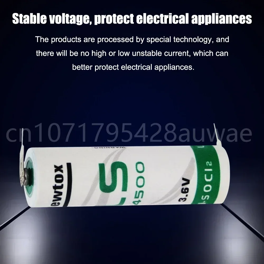 20PCS 3.6V LS14500 ER14505 TL5104 Lithium Battery with Pins for PLC Equipment CNC Machine Gas Meter Primary Batteries