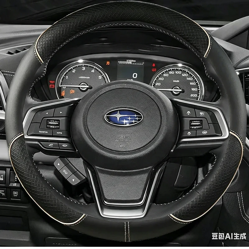 For Subaru STI Brz Wrx Xv Ascent Forester Outback Impreza Legacy Car Suede 3D Coining Logo Antislip Leather Steering Wheel Cover - view 4