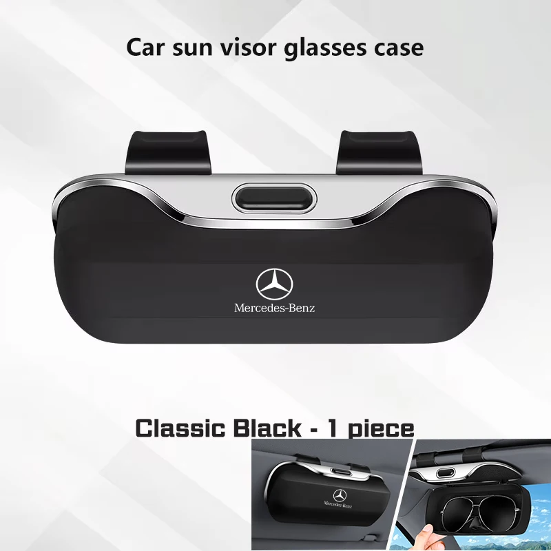 

Коробка для очков на солнцезащитный козырек, держатель для очков, для Mercedes Benz A B C E S Class A45 C43 CLA CLS GLA GLB GLC, футляр для хранения очков