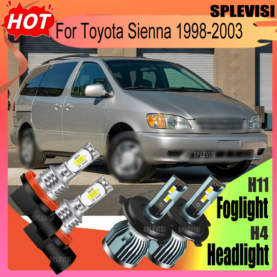 

Lifespan 60000 hours 12V H4 H11 Headlight Fog Light free Night Driving Upgrades For Toyota Sienna 1998 1999 2000 2001 2002 2003