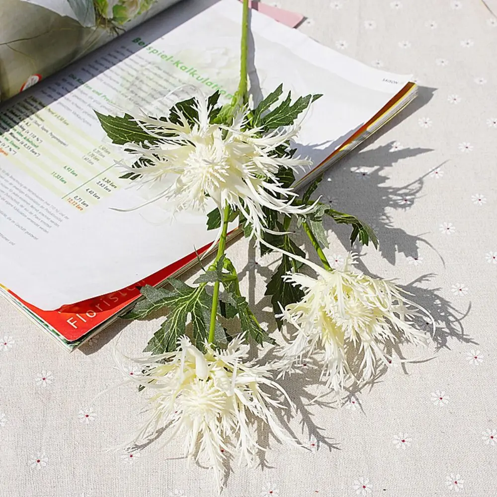 Plastic Artificial Prickly Celery Flower Elegant Non-Fading Fake Flower Handmade Realistic Simulation Plants Office Hotel Decor