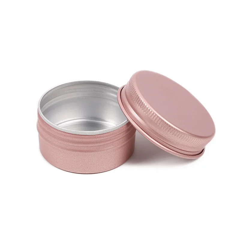 200pcs 30ml Rose Gold Aluminium Tin Cosmetic Metal Cans 1oz Round Empty Aluminum Pot Jars DIY Cosmetic Containers