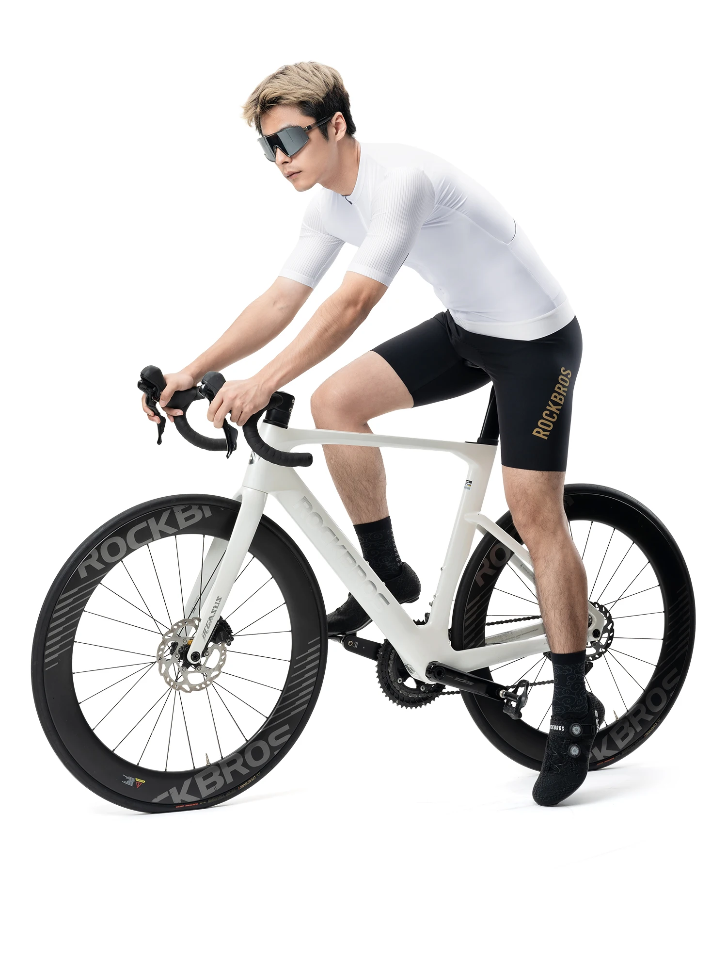 ROCKBROS Radtrikot, Sommer, kurzärmelig, atmungsaktiv, hochelastisch, schnelltrocknend, Sportbekleidung, Fahrradbekleidung, winddicht. – Detail 10