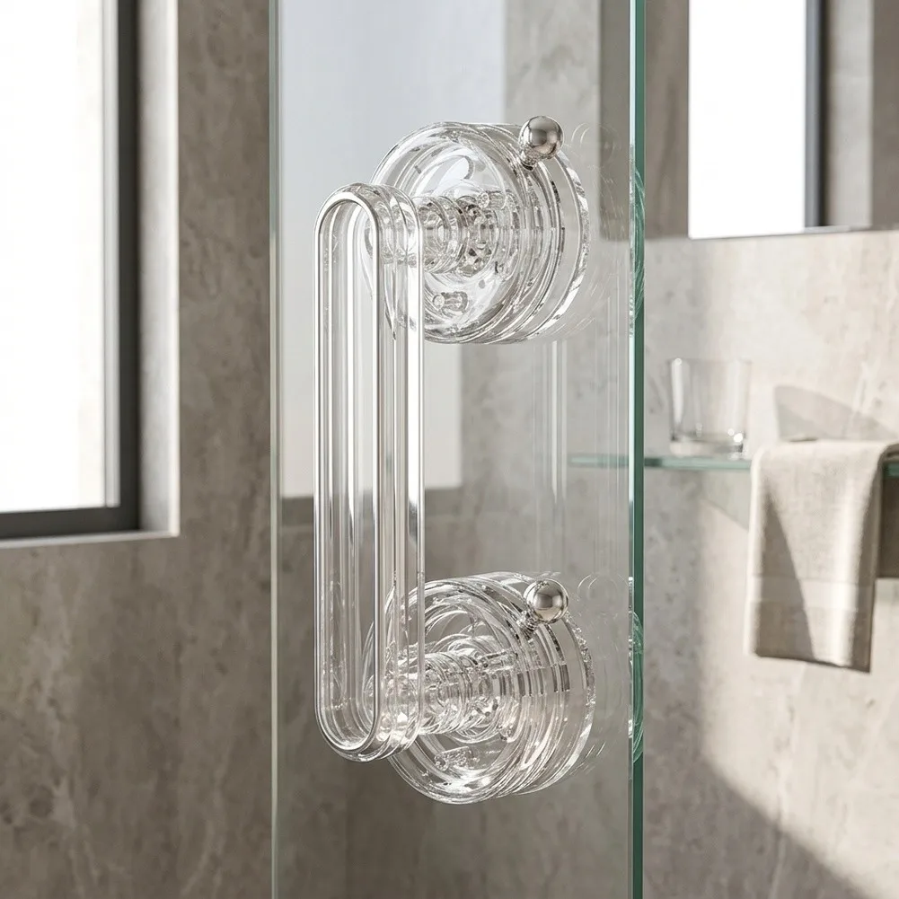 Easy Install Diamond Suction Cup Handle for Cabinets - Works on Smooth Glass and Painted Wood Without Drilling
