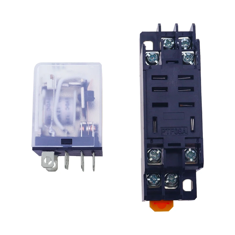 220/240V AC 10A 8PIN Coil Power Relay DPDT LY2NJ HH62P HHC68A-2Z JQX-13F With Socket Base