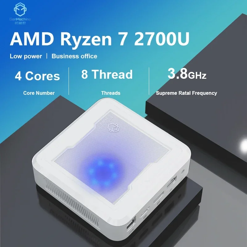 Mini PC con procesador AMD Ryzen7, ordenador de escritorio con procesador Win11, DDR4, M.2 2,2, 3,8 GHz-2280 GHz, 4 núcleos, 8 hilos, novedad