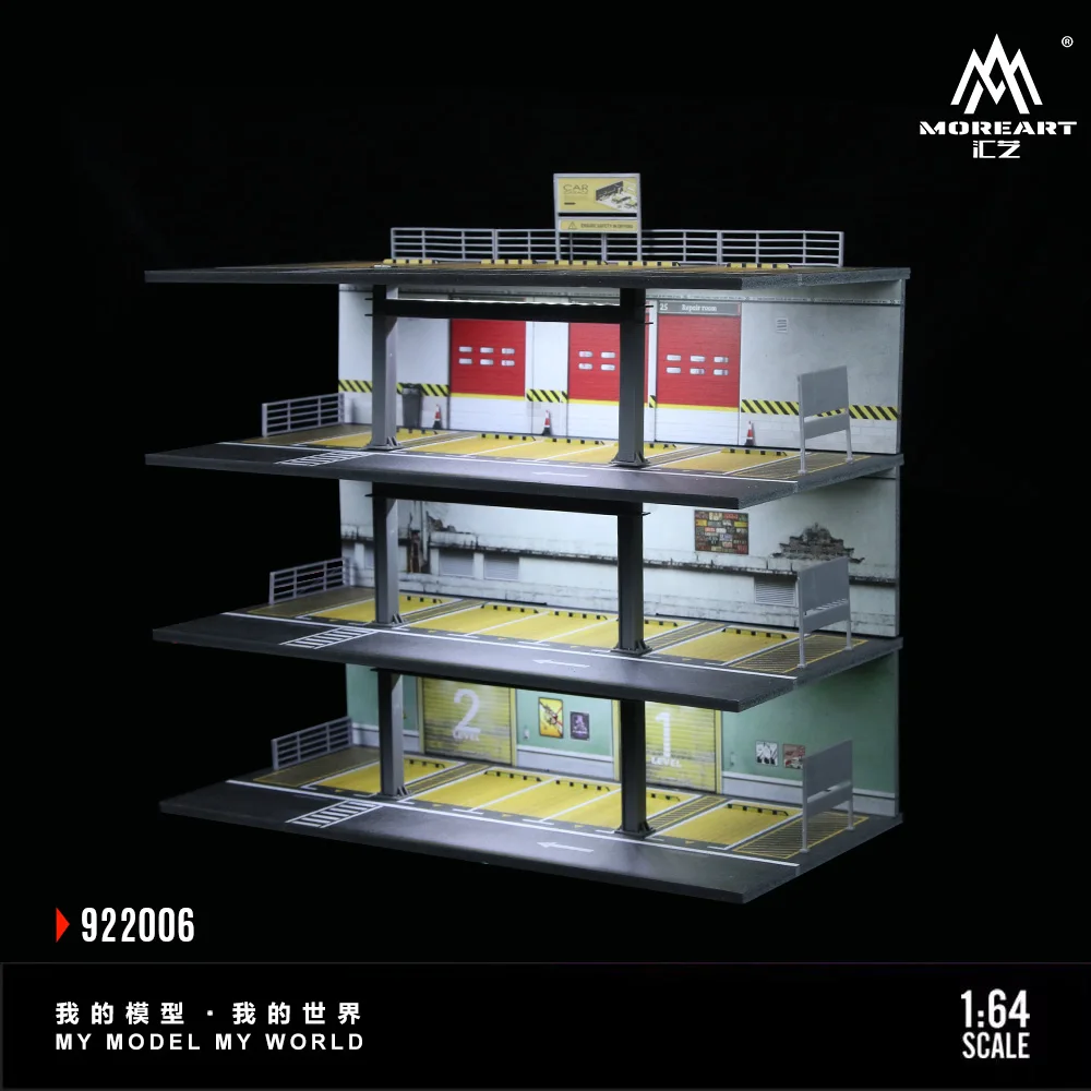 More Art 1:64 Steel Frame Style Garage C Simulation Three-Dimensional Model For Display&Collection&Gift