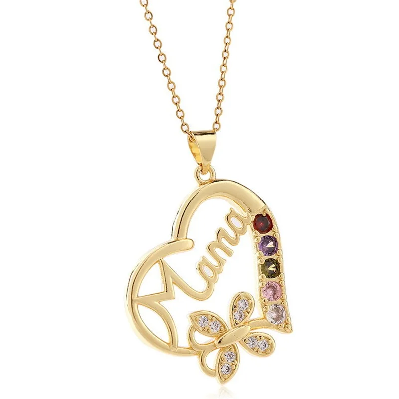 European and American Fashion [MAM] Alphabet Mother Necklace Personality Retro Charm Love Pendant Mother\'s Day Gift