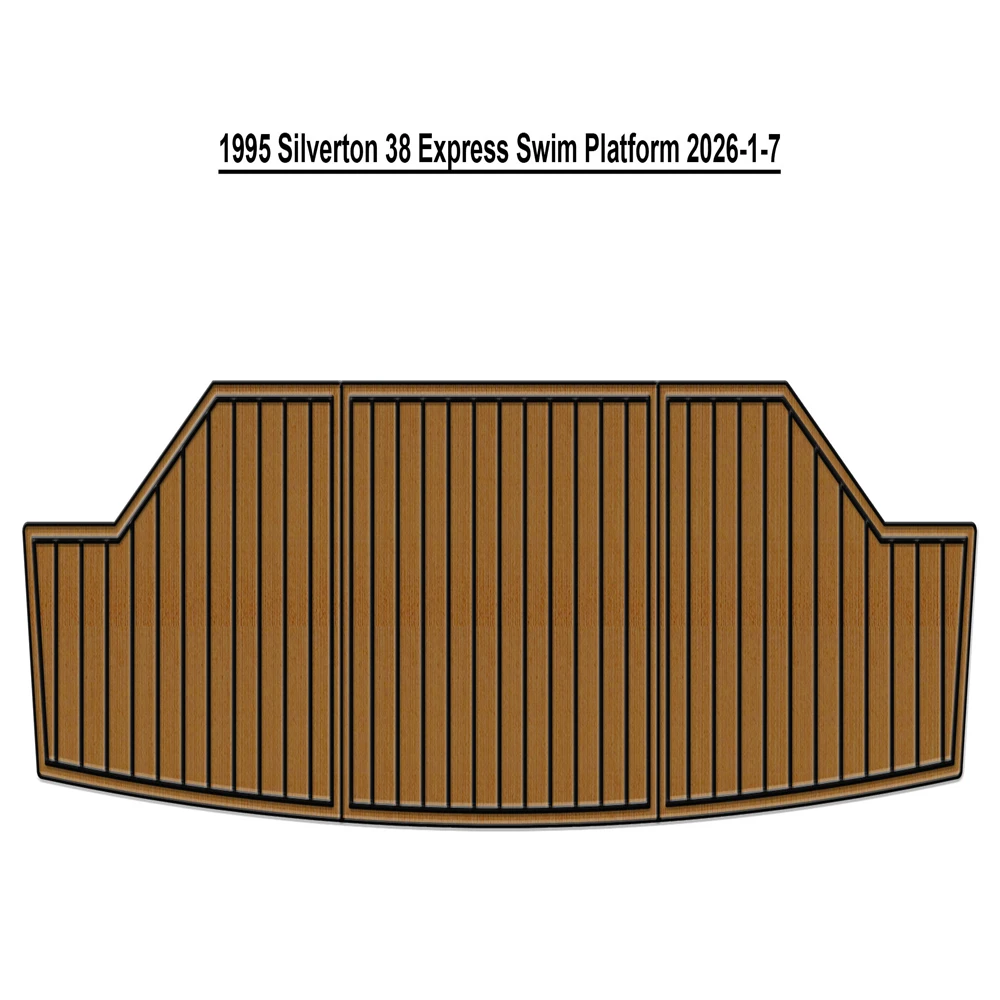 

1995 Silverton 38 Express Swim Platform Pad Boat EVA Foam Faux Teak Deck Floor Mat SeaDek Gatorstep Style Self Adhesive