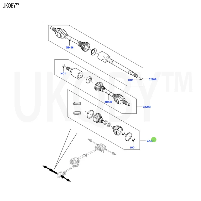 La nd Ro ve r 5th Generation La nd Ro ve r Di sc ov er y 2017 LR034530 Repair Kit - Dust Cover