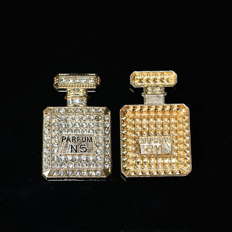 2Pcs Glittering Metal Pink Lollipop With Rhinestone Perfume Bottle Love Chain Five Color Astral Junk Phone Case Mirror Sunglass