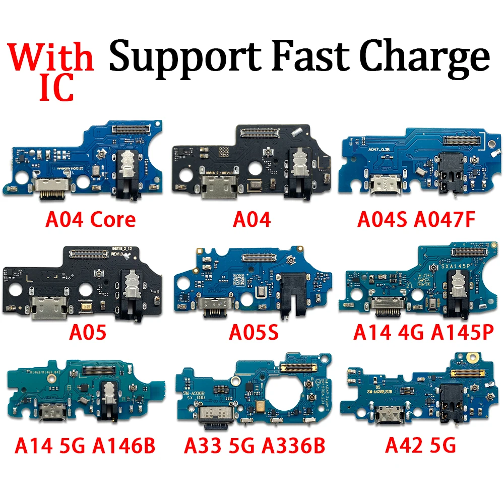 10 Pcs Charging Board Port For Samsung  A04E A04 Core A05 A05S A14 4G A145P A14 5G A146B A33 A336B A42 5G Flex Dock Connector