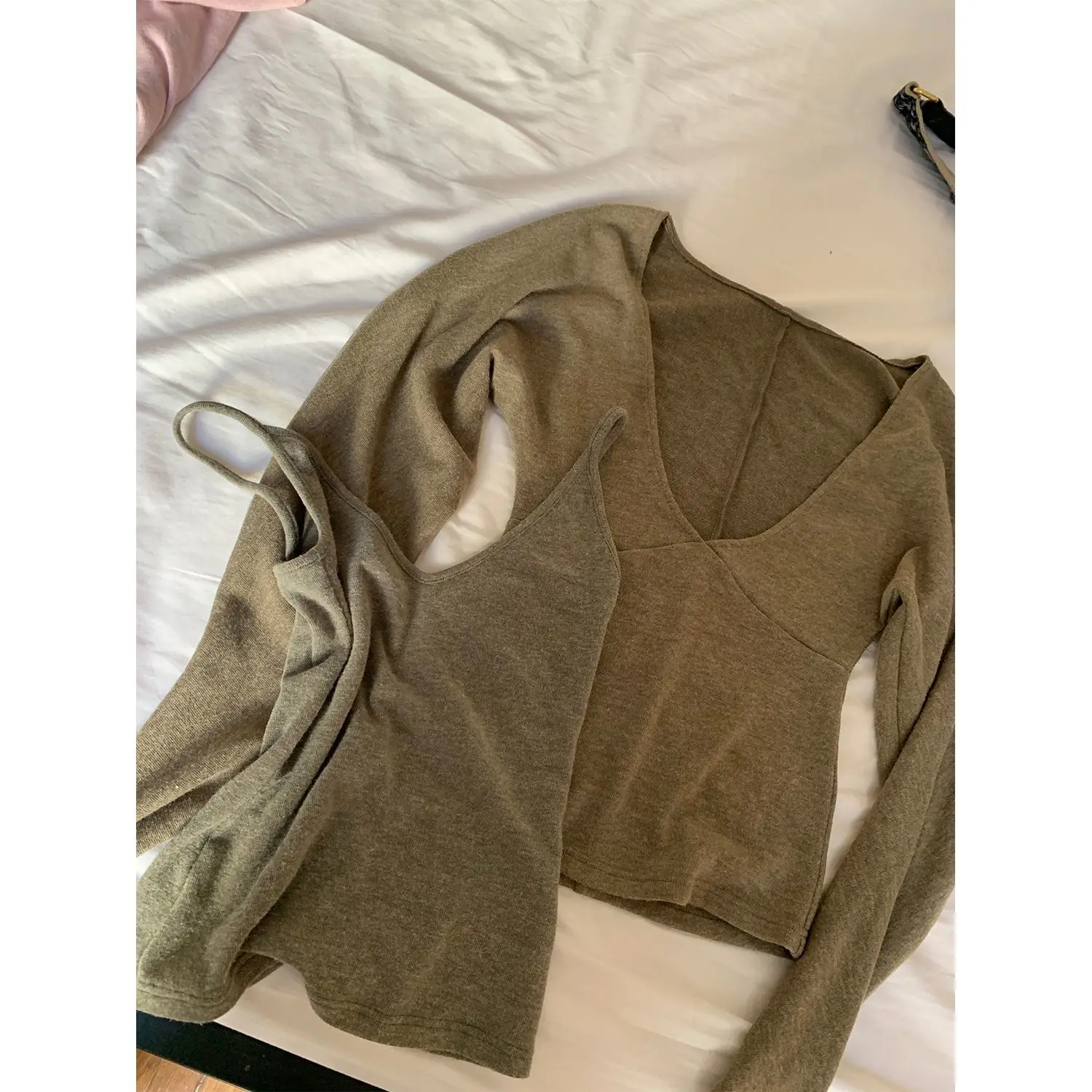 Korean Sweet Sheer Pullover Ladies Solid Slim Fit Soft Y2K Alluring Elegant Casual Daily Chic Fashion Women Basic Under Tops