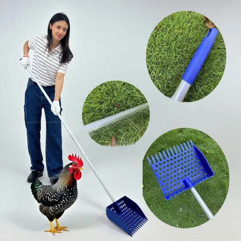 

Chicken manure shovel 2-in-1 Chicken Poop Scoop & Rake | Sand Sifting Shovel For Waste Removal