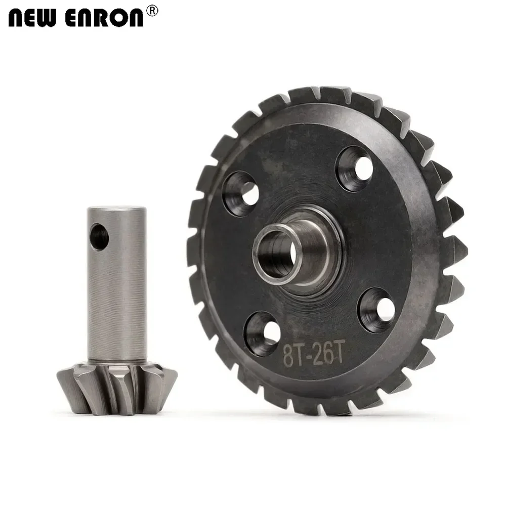 NEW ENRON 105551 102692 8-26T Hard Steel Differential Ring Pinion Gear Set for 1/8 RC Car HPI SAVAGE FLUX HP XL 5SC 5.9 3.5 X SS