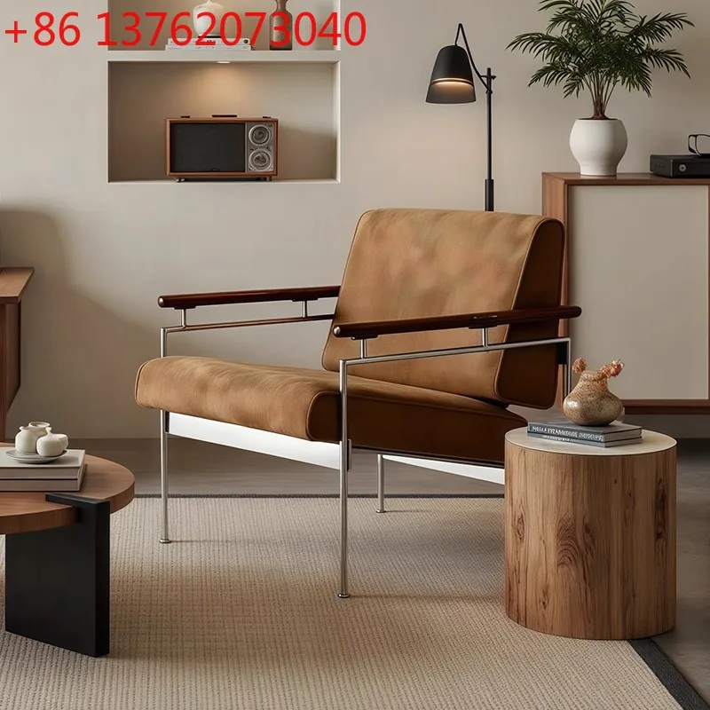 

2026Italian minimalist single sofa chair size apartment living room home leisure chair