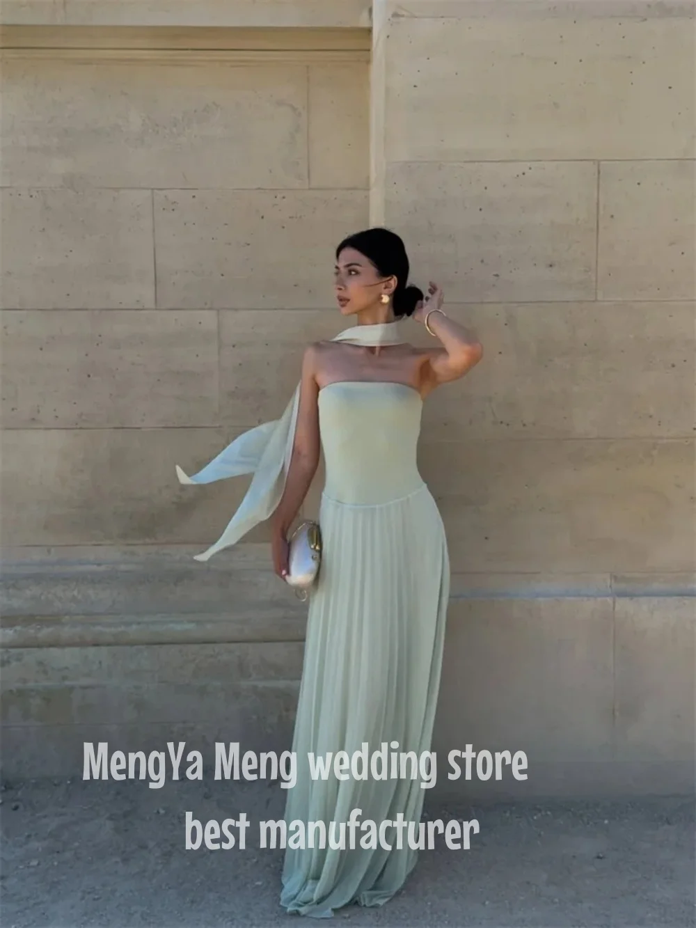 ZHUISHU 2025 vestidos de noche sencillos largos de corte en A, vestidos de fiesta formales para mujer, vestido de fiesta sin tirantes elegante sin mangas personalizado