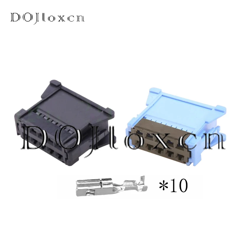 1 Set 10 Pin 98174-1004 Car Heater Blower Resistor Connector 98174-1002 297115 8200729298 For PEUGEOT CITROEN Renault