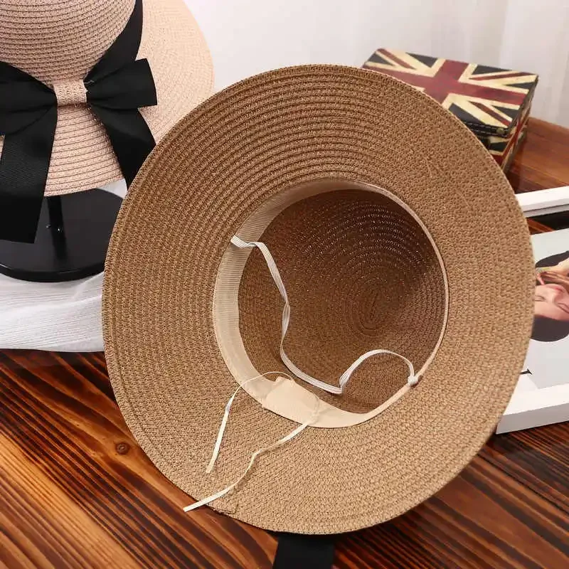 قبعة الشاطئ للنساء، قبعة واسعة الحواف من القش للشمس للنساء، قبعة الشمس النسائية بعامل حماية من الأشعة فوق البنفسجية 50+ من الأشعة فوق البنفسجية