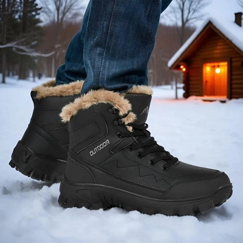 

Outdoor off-road hiking boots Winter men's shoes New winter high-top men's boots Fashion high-quality snow boots Casual
