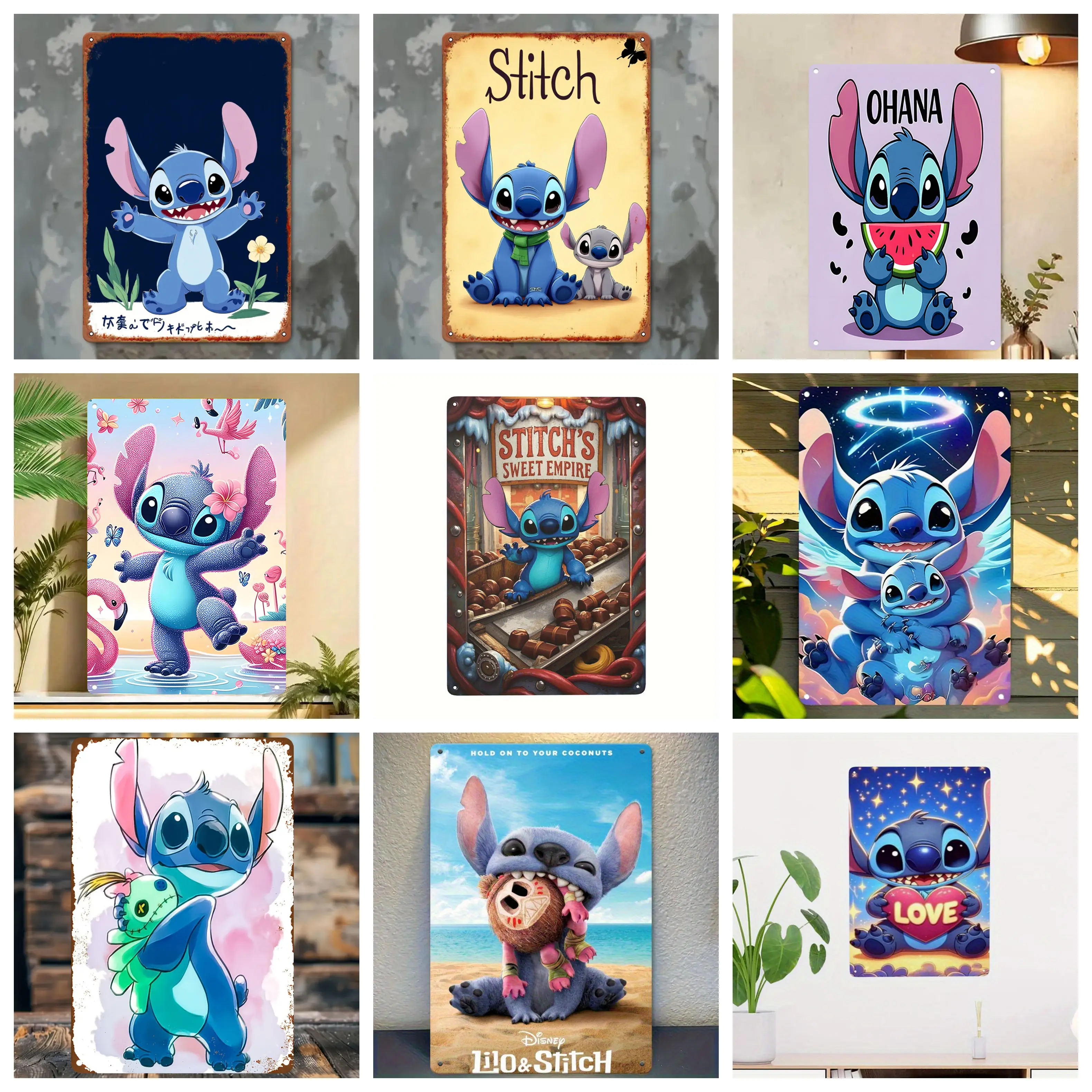 

Miniso Mickey & Minnie Tin Decorations Bar Metal Sign, Retro Plaque, Sign, Alcohol Drinker, Pub, Club, Kitchen Wall Decoration
