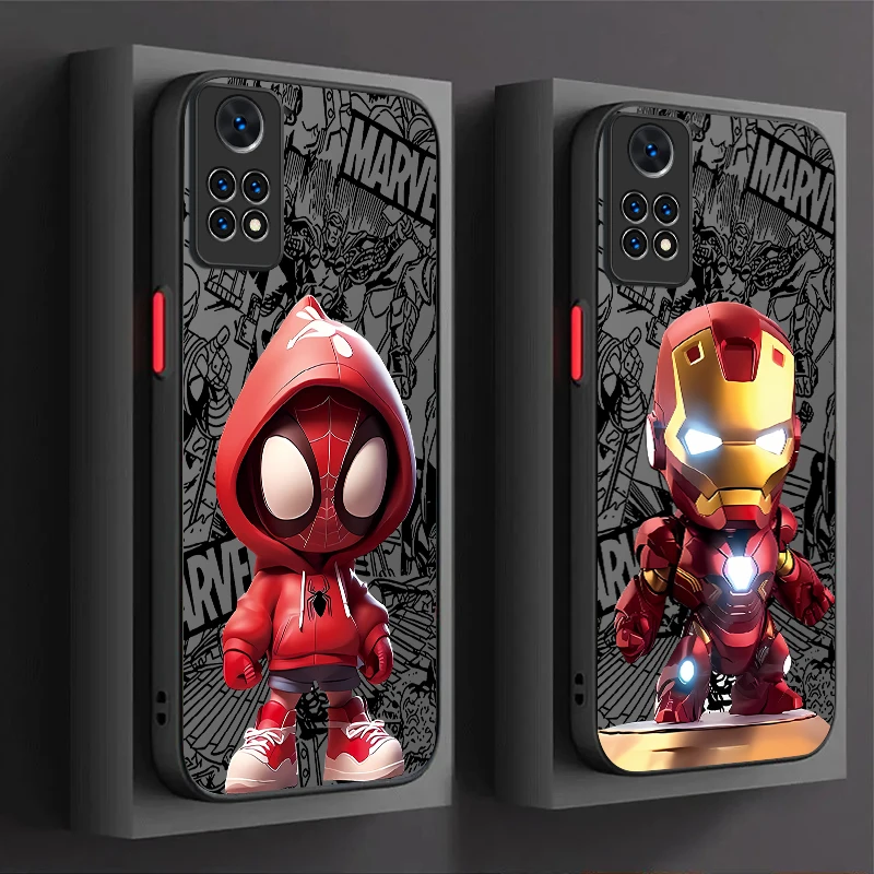 Marvel Spider Man Iron Man Case For Xiaomi Redmi Note 13 12 Pro Plus 4G 5G 12S 11S 11 10 10S 9 9S 8 Redmi 12 13 13C 12C A3 A3X