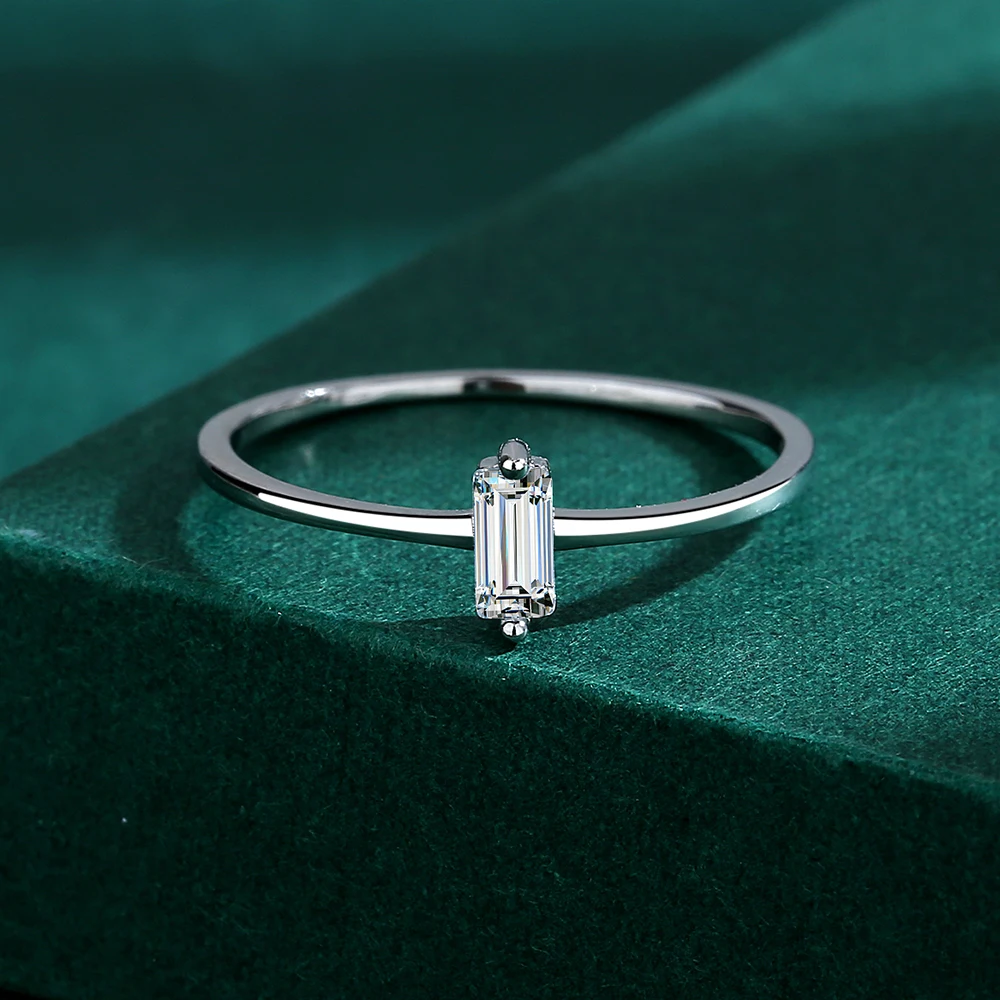 Women's 925 Sterling Silver Exquisite Rectangle Ring, Gift