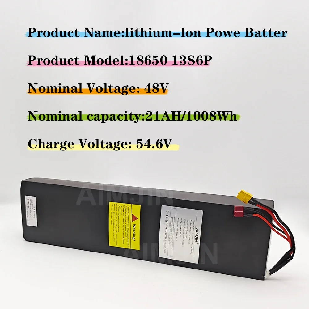 48V Battery 21000mAh for Kugoo M4/M4Pro/Max Speed 18650 13S6P battery pack scooter with BMS