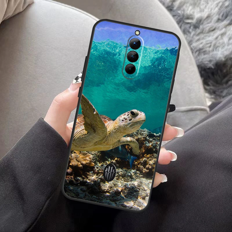 حافظة سلحفاة كرتونية لطيفة لهاتف ZTE Nubia Red Magic 11 10 Air 8 8S 9 9S 10S Pro Plus 5G 6R 7 6 7S 6S Pro غطاء خلفي