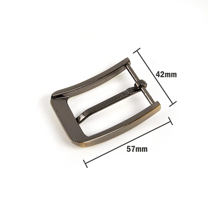 1pcs 40mm Metal Brushed Belt Buckle Men End Bar Heel bar Single Pin Belt Half Buckle Leather Craft Belt Strapp Webbing