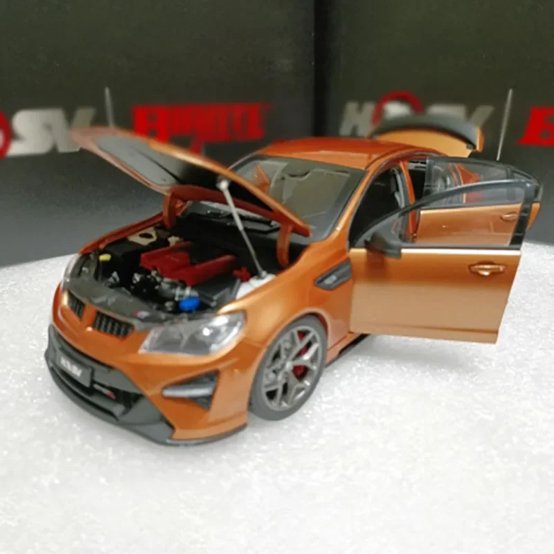 Diecast 1:18 Scale Holden HSV GTSR HERON Orange-Gold Alloy Simulation Sedan Model Collectible Ornament Toy Gift-No certificate