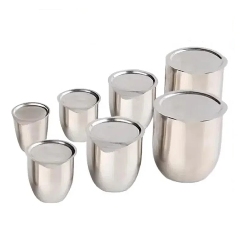 5ML 10ML 15ML 20ML 25ML 30ML 50ML 100ML 150ML 99.9% Platinum Crucibles With Lids