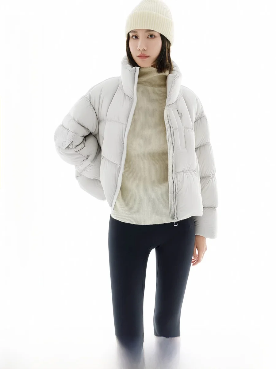 

Cloud Life Light Embrace 90 White Goose down Lightweight Puff ort Bread Sle Winter Jaet Women's Casual Fit Zipper