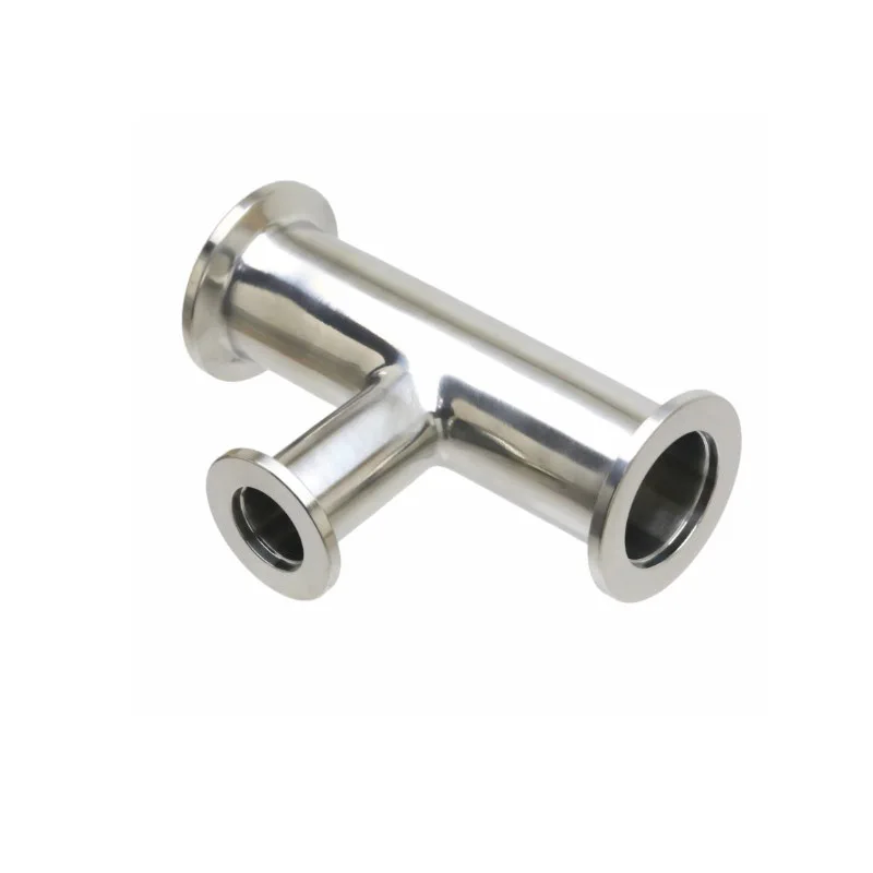 

KF Vacuum Pipe Reducer Tee Unequal Tee Pipe Connector 3 Ways Tee Adapter Quick connect flange surface 304 Stainless Steel