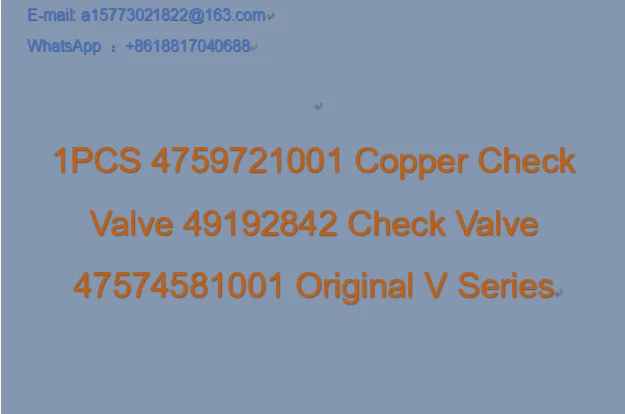 1PCS 4759721001 Copper Check Valve 49192842 Check Valve 47574581001 Original V Series