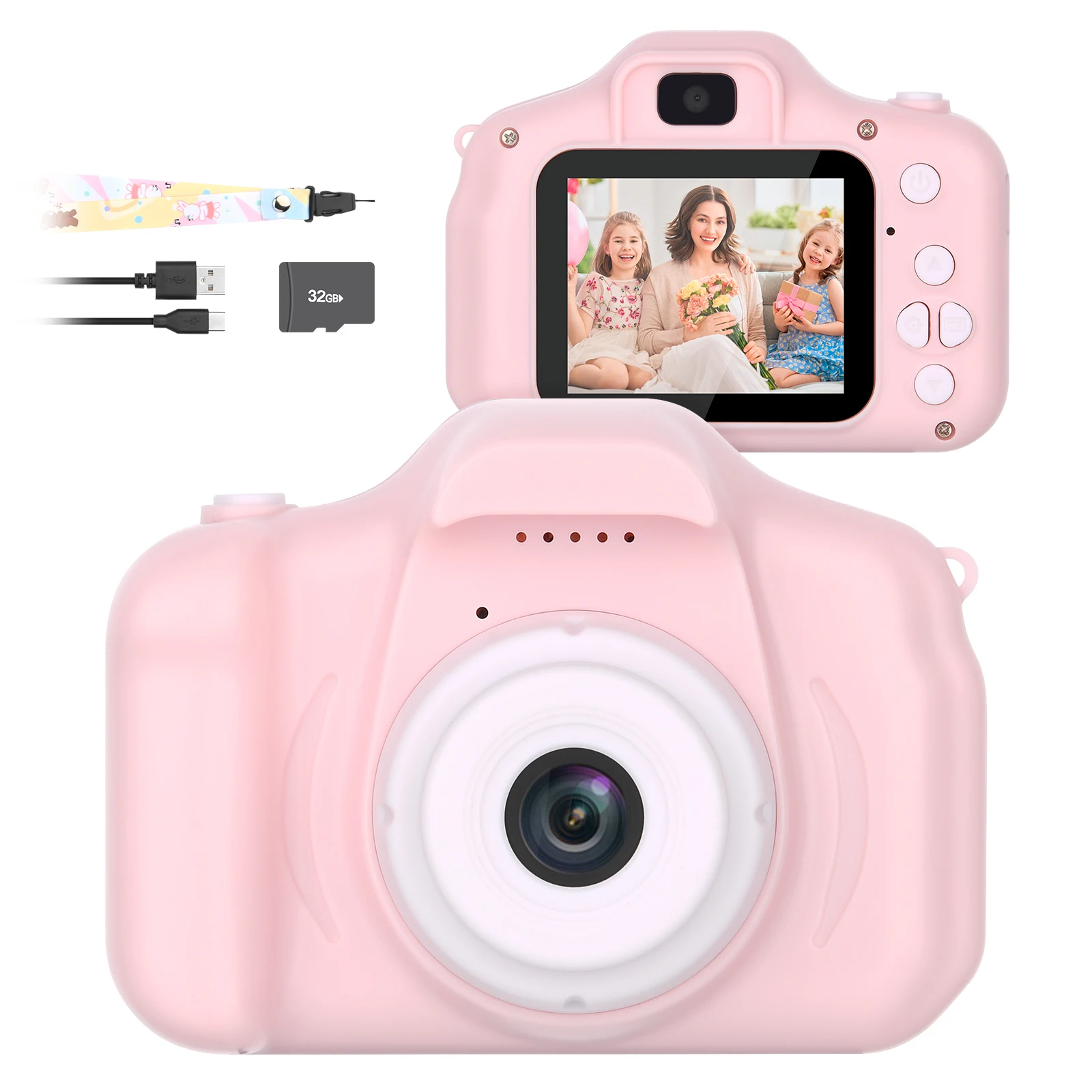 マフィティ キッズカメラ デジタルデュアルカメラ HD 1080P ビデオカメラ おもちゃ ミニカメラ カラーディスプレイ 子供用おもちゃ 誕生日/クリスマスギフト