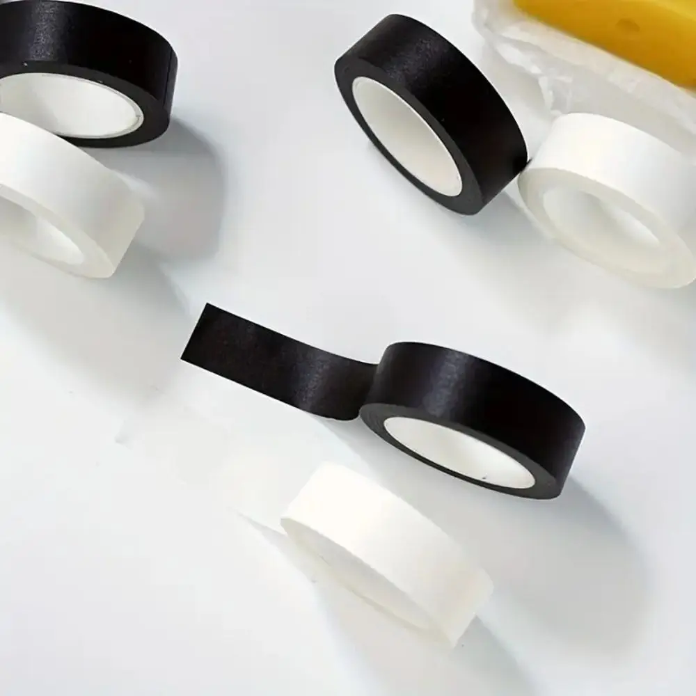 Solid Color Paper Tape DIY Black And White Tape Decorative Tapes Masking Tape Wrapping Paper Stickers
