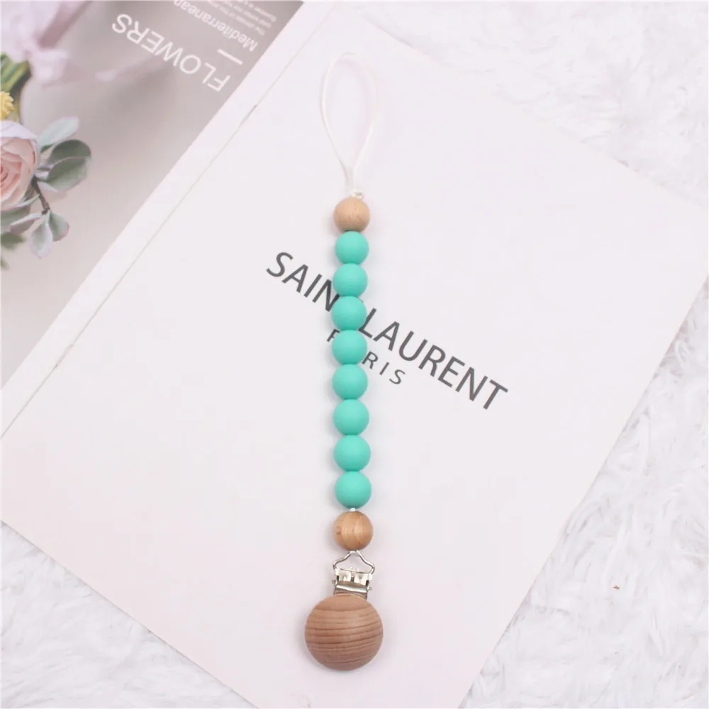INS Pacifier Chain Food Grade Silicone Pacifier Pendant Gum Anti Drop Chain Baby Grinding Toy Bebe Pacifier Clips Baby Toys