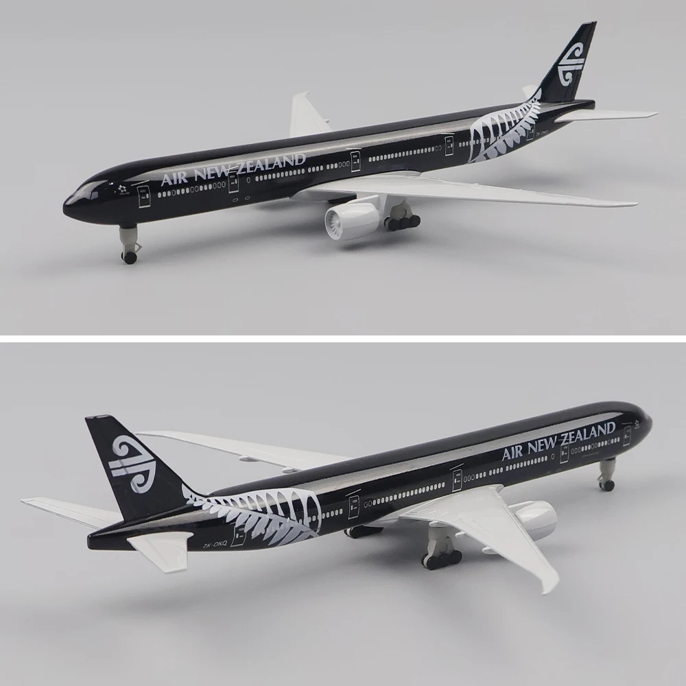 Modèle d'avion en métal avec train d'atterrissage pour garçon, simulation d'aviation, cimetière en métal, matériau en alliage, cadeau de la Nouvelle-Zélande Boeing777, 20cm, 1:400