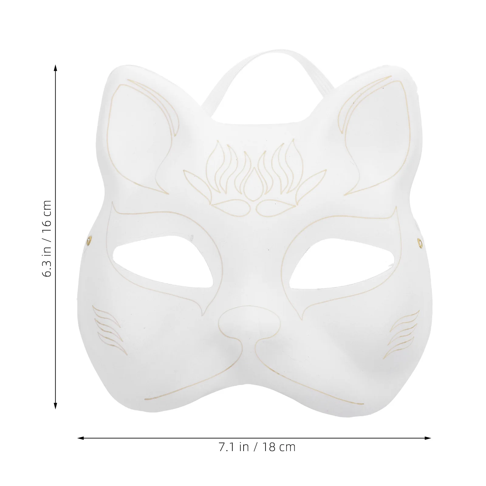 

5pcs Cat Face Paintable Paper Masks Diy Masquerade Mask For Halloween Party Prom White Blank Mask Costume Craft