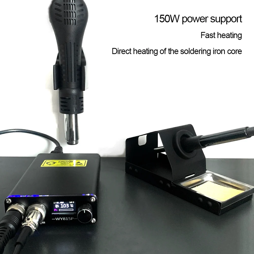 2-in-1 SMD Rework Soldering Station Temperature Adjustable Hot Air Soldering Iron Solder Iron Hot Air Heat Gun Solder Iron Tools